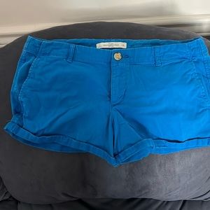 Abercrombie and fitch blue 2 inch inseam size 8 shorts